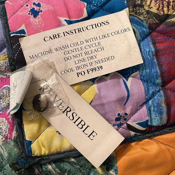 ❌SOLD❌New Patchwork silk reversible women's jacket coat size 2XL - Picture 8 of 17